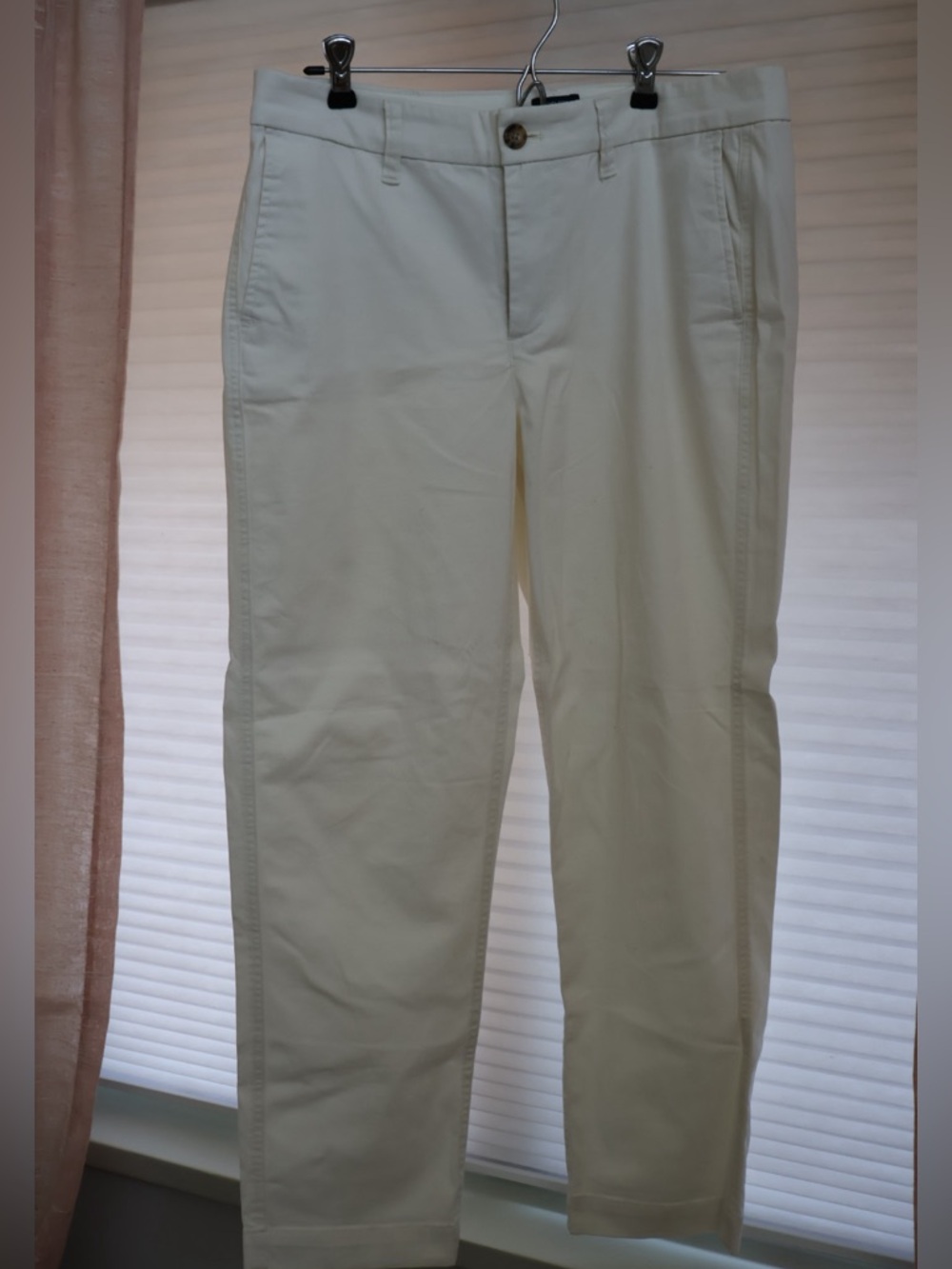 Women’s Classic Straight Chino Pants in White